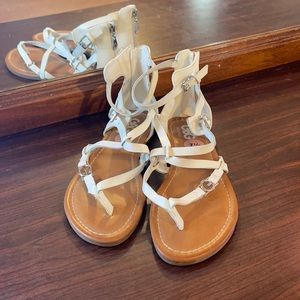 White sandals